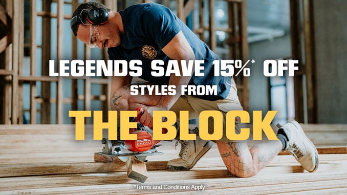 Legends Club Member discount on The Block Collection